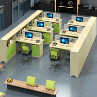 Bureau de travail informatique modulaire en bois MFC E0, bureau moderne convertible pour la maison, montage facile, bureau cubique, table de bureau