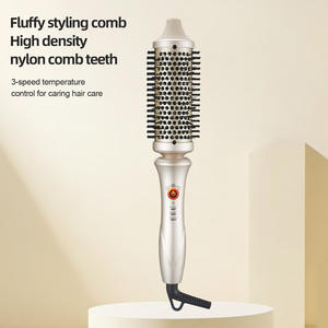 Peigne chauffant rond compact à ions négatifs fonctionnel <span class=keywords><strong>pour</strong></span> le coiffage des cheveux, infrarouge ionique, <span class=keywords><strong>pour</strong></span> salon et usage domestique - Product Image 1