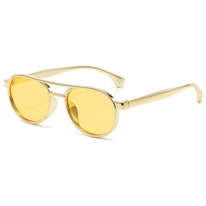 <span class=keywords><strong>Gafas</strong></span> de Sol Infantiles Unisex <span class=keywords><strong>con</strong></span> Forma de Rana, Moda 2026, Retro Clásicas, UV400, Montura Completa, Doble Puente, Estilo Piloto - Product Image 5