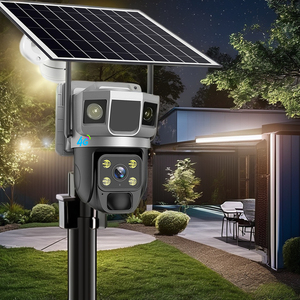 Rscamtom Nieuwste V380 Dual Lens Outdoor Cctv Beveiligingscamera <span class=keywords><strong>3</strong></span> Schermen Tweeweg Audio Nachtzicht Zonnefunctie Cms Sensor Wolk - Product Image 4