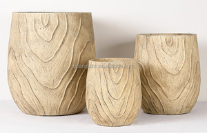 Pot à fleurs vintage en fibrociment, idéal pour l'intérieur et l'extérieur, avec trous de drainage - Vente flash - Product Image 2