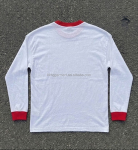 High quality Crew Neck Long <b>shirt</b> 100% Cotton for <b>Men</b> custom digital <b>printed</b> logo Long <b>shirt</b> Distressed for <b>men</b> - Product Image 2