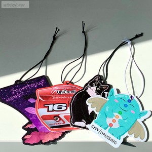 Désodorisant de voiture en papier personnalisé en forme de dessin animé, parfum lavande, design portable, parfum longue durée, alimenté à l'énergie solaire, à suspendre - Product Image 3