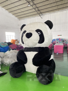 Superventas modelo publicitario muñeco de peluche blanco negro inflable Panda Masco Oso de dibujos animados para exteriores - Product Image 2