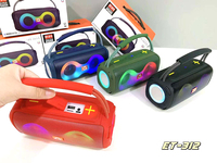Speaker Bluetooth Portabel Stereo Subwoofer Super Bass ET-312 Laris Manis dengan Radio FM/TF/USB, Lampu RGB, dan Pegangan Nirkabel
