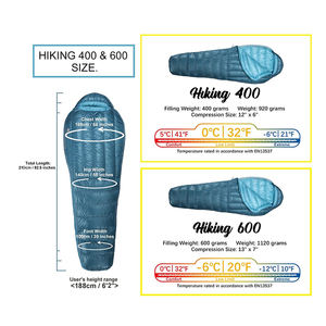 Sac de couchage d'hiver imperméable pour le camping en plein air, personnalisé, ultraléger, type momie, pour temps froid, 4 saisons, avec rembourrage en <span class=keywords><strong>duvet</strong></span> RDS - Product Image 3