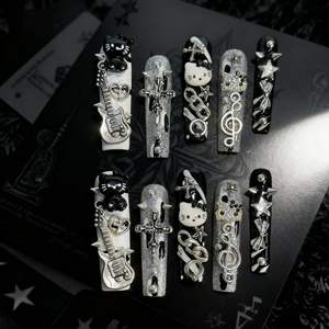 เพ้นท์เล็บสไตล์พังก์ ดีไซน์สองมิติ งานแฮนด์เมด วัสดุเรซิ่นแบบถอดออกได้ ได้รับการรับรองมาตรฐาน CE ยี่ห้อ Onr - Product Image 1