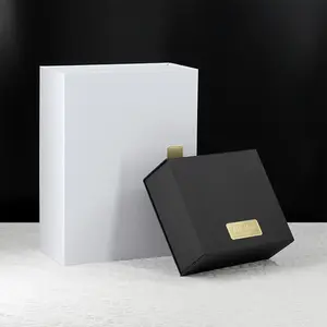 Luxo rts magnético em estoque caixa Dobrável Vestido De Noiva Com Fita Presente Matte Black Magnet Vestuário Vestuário