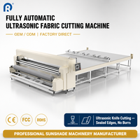 Machine de découpe de tissu pour stores à enroulement ultrasoniques de marque Ridong, entièrement automatique, contrôlée par PLC, avec moteur, largeur maximale 2,5 m/3,0 m