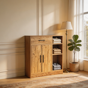 Nuevo Armario de Madera Rústico Moderno, Armario de Gran Capacidad para Sala de Estar, para una Decoración Elegante del Dormitorio - Product Image 2