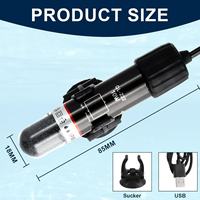 Mini Calentador Automático de Temperatura Constante con Varilla de Cuarzo y Plástico para Peceras Pequeñas, Termostato USB para Peces Tropicales