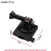 Adaptateur de base pour casque tactique Tri-ClawWarfalcon, compatible FASTMICH/NVG, support de fixation pour caméra d'action GoPro Hero, accessoires en nylon