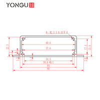 Yonggu J19 80*23.8MM boîtier d'instrument intégré en métal boîtier de projet électronique boîtier d'amplificateur boîtier de PCB en aluminium extrudé