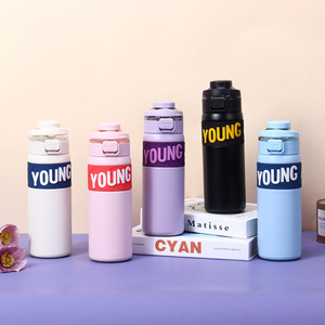 Young Stainless Steel <b>Insulated</b> Tumbler 304 Portable Travel <b>Mug</b> Dual Drink Pop Up For Men Women - Product Image 2