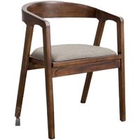 Chaise de restaurant en bois massif de style nordique moderne, vente directe d'usine, avec revêtement en lin, usage commercial pour restaurant, hôtel, banquet