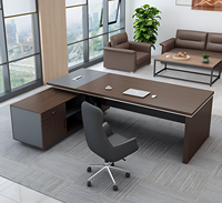 Ensembles de meubles de bureau exécutifs, bureau d'ordinateur exécutif MFC, table de bureau moderne en forme de L