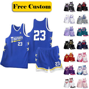 Conjunto de Uniforme de Baloncesto Personalizado con Logotipo, Patrón y Números para Niños, Hombres, Transpirable y de Alta Elasticidad - Product Image 1