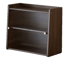 Desktop water cup and dining table storage box, dustproof solid wood storage cabinet, storage rack for coffee and tea sets, - Product Image 5