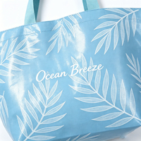 Bolsa de Compras Reutilizable y Lavable Ecológica de Tamaño Mediano con Logotipo Personalizado y Patrón de Letras Tejidas en PP para Publicidad