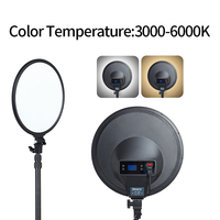 Nouveau Jmary ultra-mince studio lumière 15 pouces anneau lumières trépied support 40W dimmable portrait lumière led studio rond