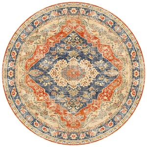 Tapis de salon rond de style nordique, motif géométrique, antidérapant, tissé à la machine, pour la décoration de la maison - Product Image 2