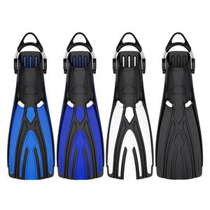 Palmes de plongée professionnelles, tailles de 37 à 46, adultes, <span class=keywords><strong>talon</strong></span> ouvert, caoutchouc TPR souple, lame en PP, palmes longues - Product Image 1