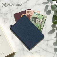 Casing paspor perjalanan warna polos jahitan tahan lama pemegang kanvas tempat penyimpanan paspor multifungsi dompet sampul paspor