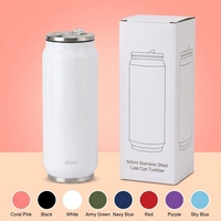 Bouteille isotherme en acier inoxydable à double paroi de 350 ml (12 oz) pour boissons gazeuses, avec paille, anti-fuite, vierge pour sublimation, pour la vente en gros