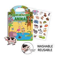 Carnet d'autocollants en gelée à thème animalier, très demandé, en TPE, réutilisable, écologique, imperméable, vente en gros, cadeaux promotionnels de voyage