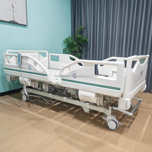Cama Eléctrica <span class=keywords><strong>de</strong></span> UCI <span class=keywords><strong>de</strong></span> Cinco Funciones con Inclinación <span class=keywords><strong>de</strong></span> Respaldo y Piernas, Ajuste General, Mobiliario Hospitalario, Certificación ISO, Opción Manual - Product Image 1