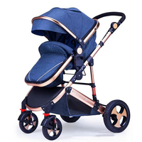 Poussette multifonction pliable 3 en 1 pour enfants, poussette combinée, poussette de voyage, poussette pour bébé avec siège auto