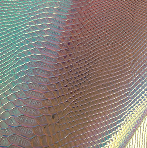 Laser-Drachenstoff Holographisches Schlangenleder Hologramm-Fischschuppenmuster für Taschen, Gepäck, Schuhe und Polstermöbel - Product Image 2