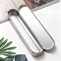 Caja metálica con tapa abatible para agujas de acné y puntos negros, tipo bolígrafo, con inserto de esponja, para escuela y oficina, en stock.