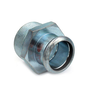 Manicotto a pressione in acciaio al carbonio con filettatura maschio 3/4 X 18 per raccordi tubi - Product Image 1