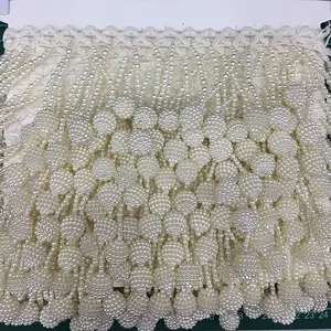 Wholesale handmade beaded lace pearl tassel hanging pearl ball clothing home textile curtain accessories