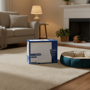 Cage pour chien de qualité supérieure, cage pour animaux de compagnie de taille moyenne, en plastique, accès facile, utilisation en intérieur - Product Image 2