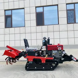 China Manufacturer 25hp Seat-driven Crawler Rotary Tiller Amphibious Pastoral Management Machine Tractor