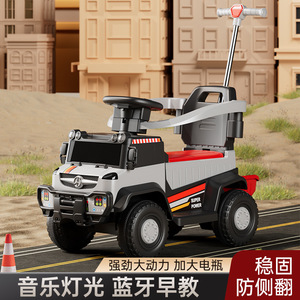 Voiture électrique pour enfant, 4 roues, avec poignée de poussée et télécommande, jouet pour enfants de 2 à 4 ans, utilisation intérieure et extérieure - Product Image 5