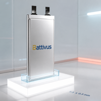 Batterie lithium-ion NMC en pochette Battivus SA34 3.40V 18000mAh 61.2Wh 7.3mm à anode en silicium mince, cellule Li-ion haute énergie 380Wh/kg