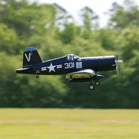 Avion RC 800mm F4U V2 Bleu PNP, Modèle d'avion de combat radiocommandé avec ESC Brushless, pour extérieur, 6 minutes de vol