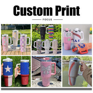 Gobelet isotherme personnalisable en acier inoxydable de 40 oz avec poignée métallique isolée sous vide pour café, thé, bière - Cadeau - Product Image 5