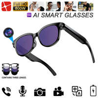 Gafas Traductoras con IA de Alta Tecnología, Cámara de 8MP, Traducción en Tiempo Real para Deportes al Aire Libre, Viajes, Grabación de Video