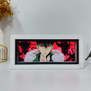 Custom Anime 3D luce notturna cantata Jin-Woo carta DIY arte intagliato lampada da tavolo in legno per la decorazione camera da letto & regalo - Product Image 4