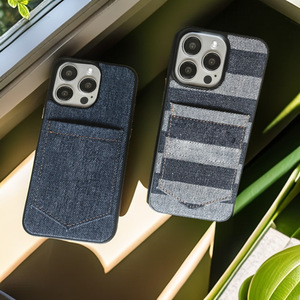 Funda Clásica de Tela Vaquera con Ranura para Tarjetas, Carcasa Protectora de TPU para <span class=keywords><strong>iPhone</strong></span> 17 16 15 Pro Max - Product Image 4