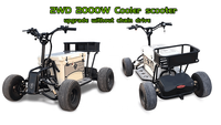 JMCBIKE 2000W Scooter Électrique Tout-Terrain 2RM avec Glacière Intégrée, Chariot de Transport 4 Roues pour Tous Types de Terrain, Véhicule Porteur d'Usine