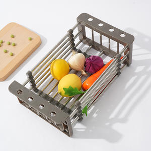 Évier de cuisine mettre baguettes évier au-dessus de l'évier égouttoir panier d'égouttage panier de rangement pour vaisselle rétractable - Product Image 1