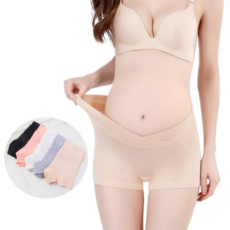 Pregnant Postpartum Underwear Low Waist V-shaped Cross Stomach Lift Panties Seamless Maternity Briefs For Womens