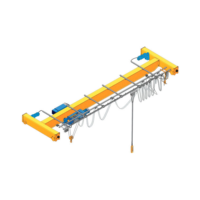 Pont roulant électrique robuste à commande PLC, moteur, portée 5-30m, hauteur de levage 25m, conception à poutre simple, fonctionnement fluide