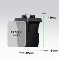 Sac à dos imperméable en tissu Oxford sac à dos roll-top décontracté d'extérieur personnalisé avec compartiment pour ordinateur portable