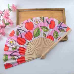 Abanico Plegable de Bambú de 13 Pulgadas con Logotipo Personalizado, Diseño Pintado a Mano, Bandera del Caribe, Halloween, Negocios, Promoción Musical - Product Image 4